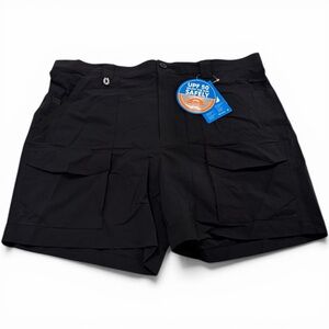 Columbia PFG Shorts Mens Large Black 6” Inseam UPF 50 Nylon Elastane Cargo NWT